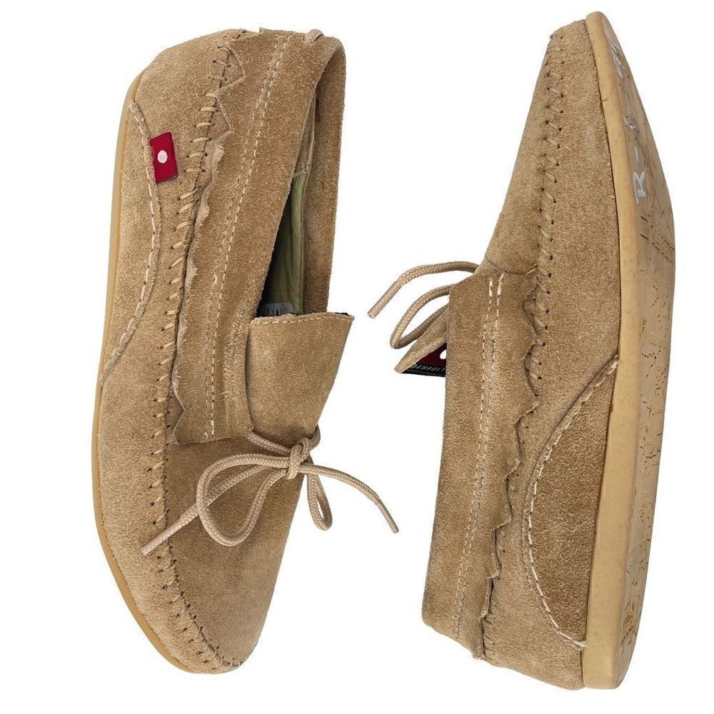 Oliberte Womens Loafer Shoes Suede Lace Up Suede Brown Size 37